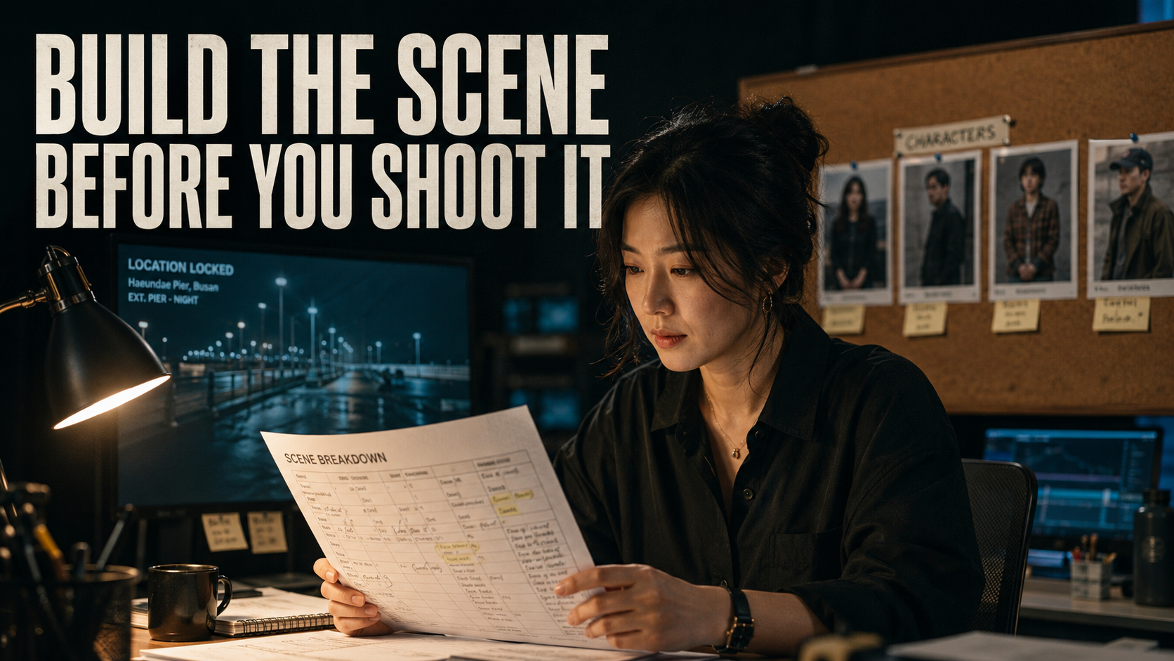 Build the scene before you shoot it